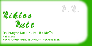 miklos mult business card